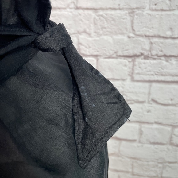 Frame Lace Inset Ruffle Black Mini Dress Size Small - Picture 4 of 6